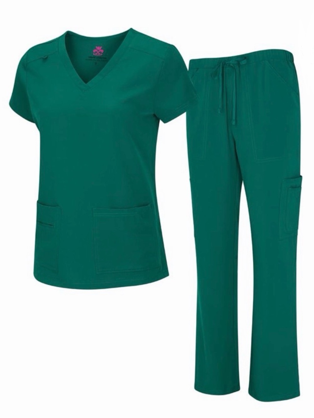 Women’s Green Straight-Leg Scrub Pants - Unbranded Medical Uniform